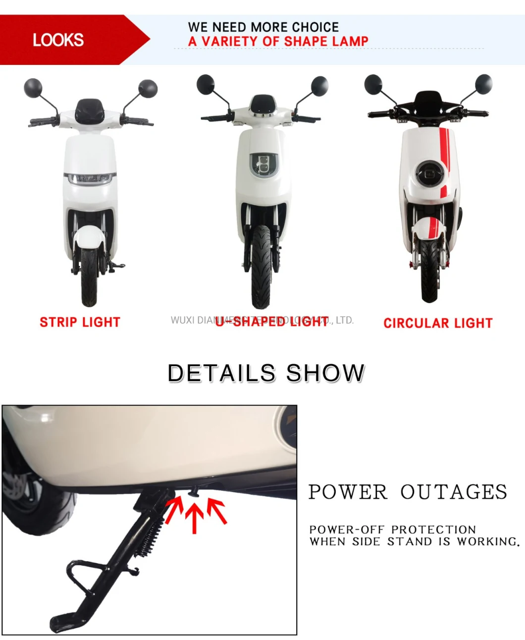 Cheap Motor City Bike Mobility Scooter with Portable Lithium Battery